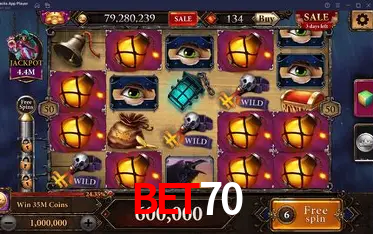Tabela RTP dos jogos de cassino da BET70